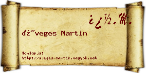 Üveges Martin névjegykártya